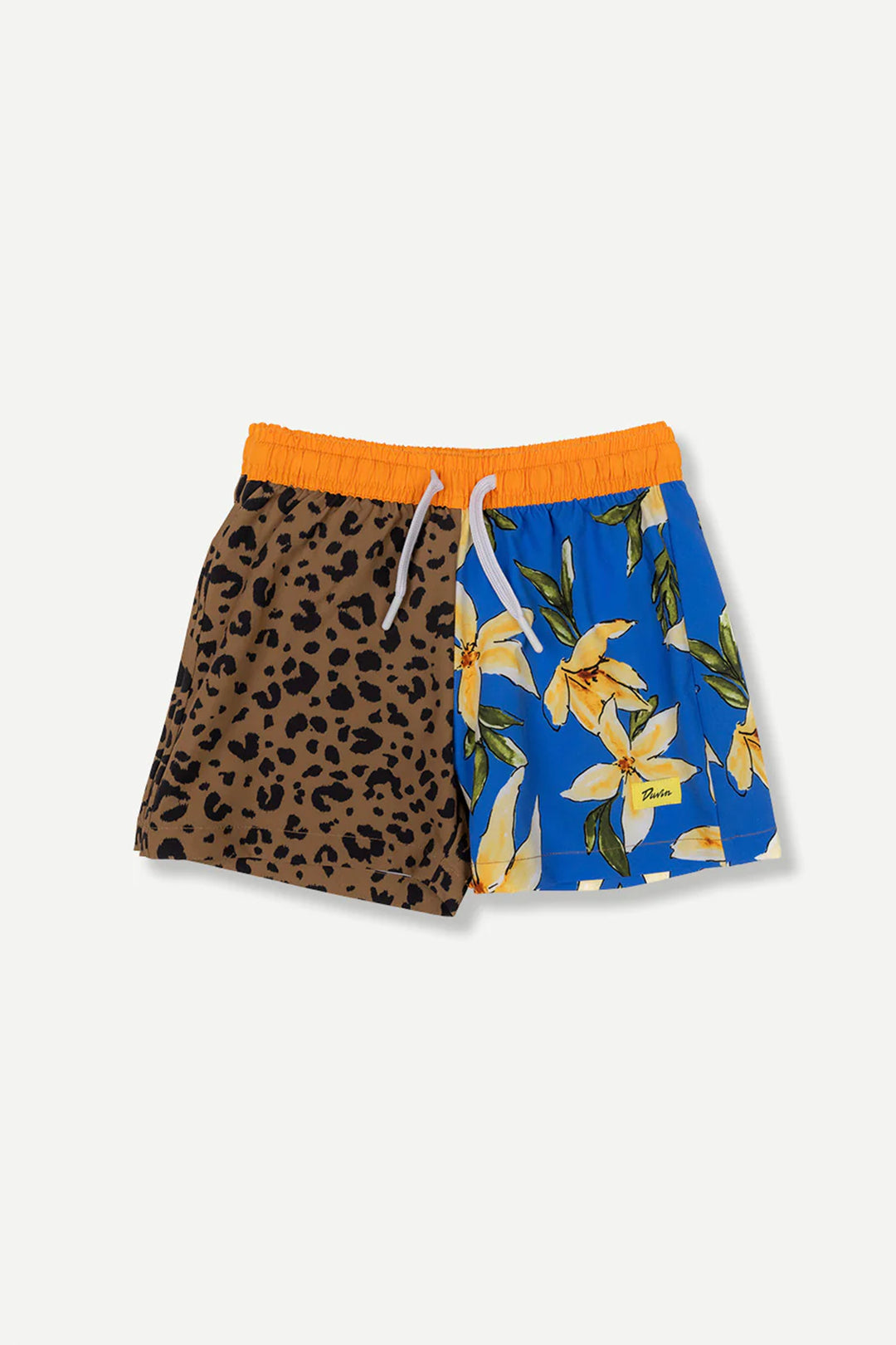 Flower Leopard Swim Short - Boys | Blue - Visual Media Number 1 of 1