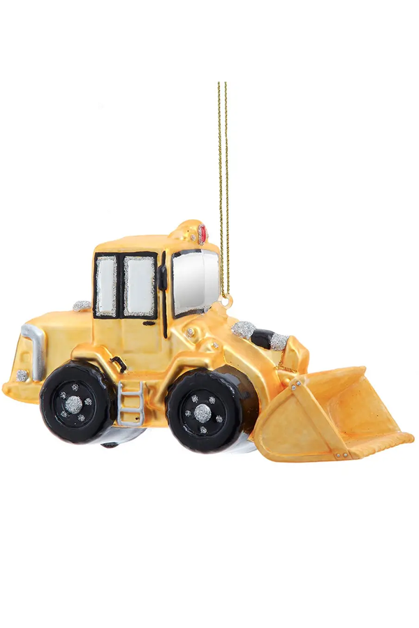 Glass Bulldozer Ornament - Visual Media Number 1 of 1