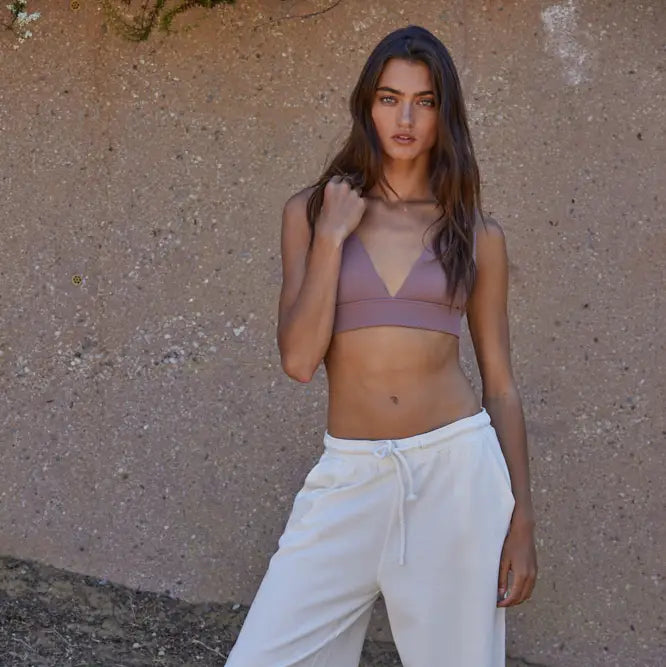 V-Neck Bra Top | New Mauve