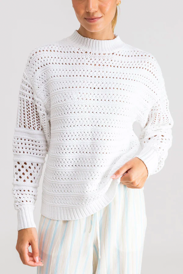 Chunky Knit Jumper | Off White - Main Image Number 1 of 3