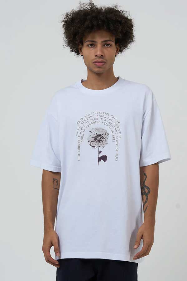 Flux Arc Oversize Fit Tee | White - Main Image Number 1 of 2