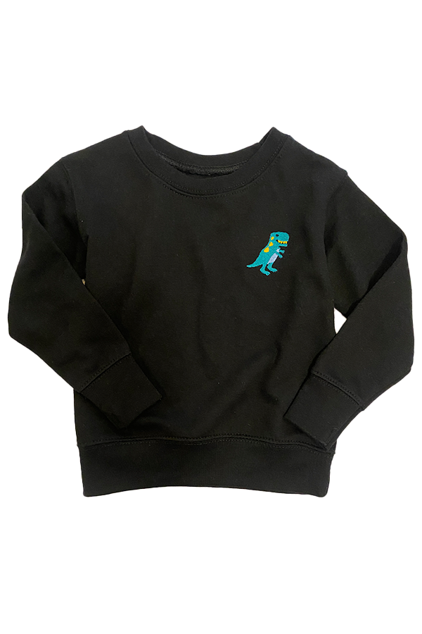 Dino Sweatshirt | Black - Main Image Number 1 of 2