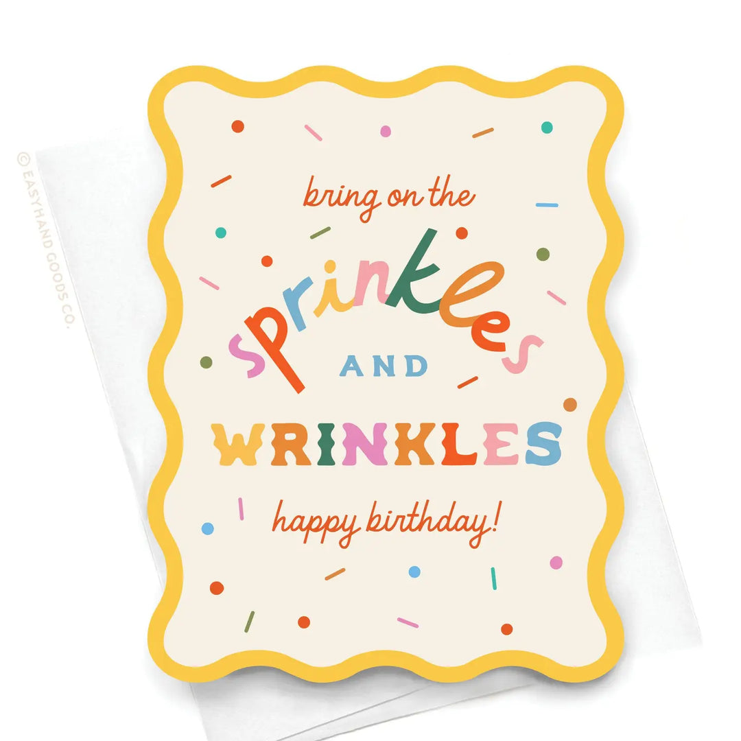 Sprinkles and Wrinkles Wavy Die Cut Notecard - Visual Media Number 1 of 1