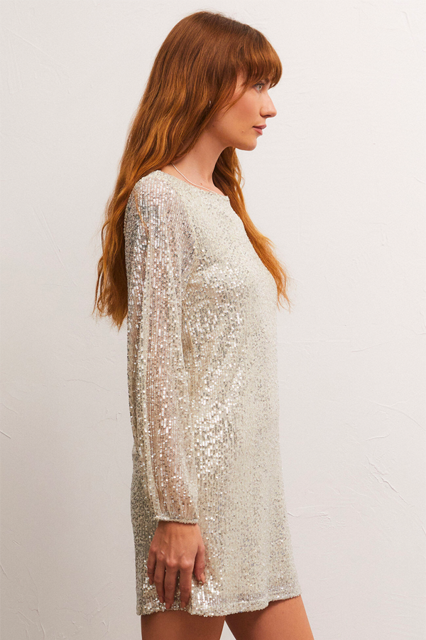Andromeda Sequin Dress | Stardust - Main Image Number 3 of 4