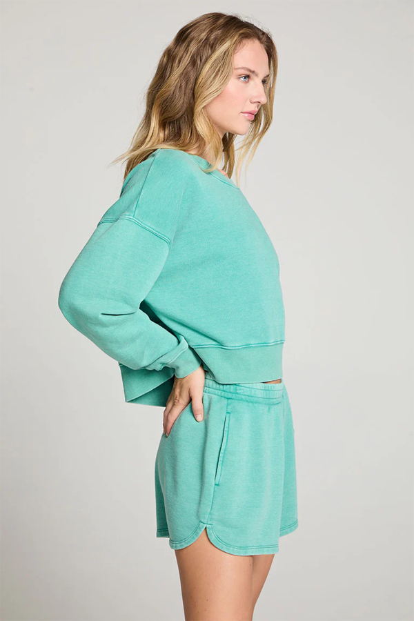 Casbah Crop Pullover | Clover - Thumbnail Image Number 2 of 3
