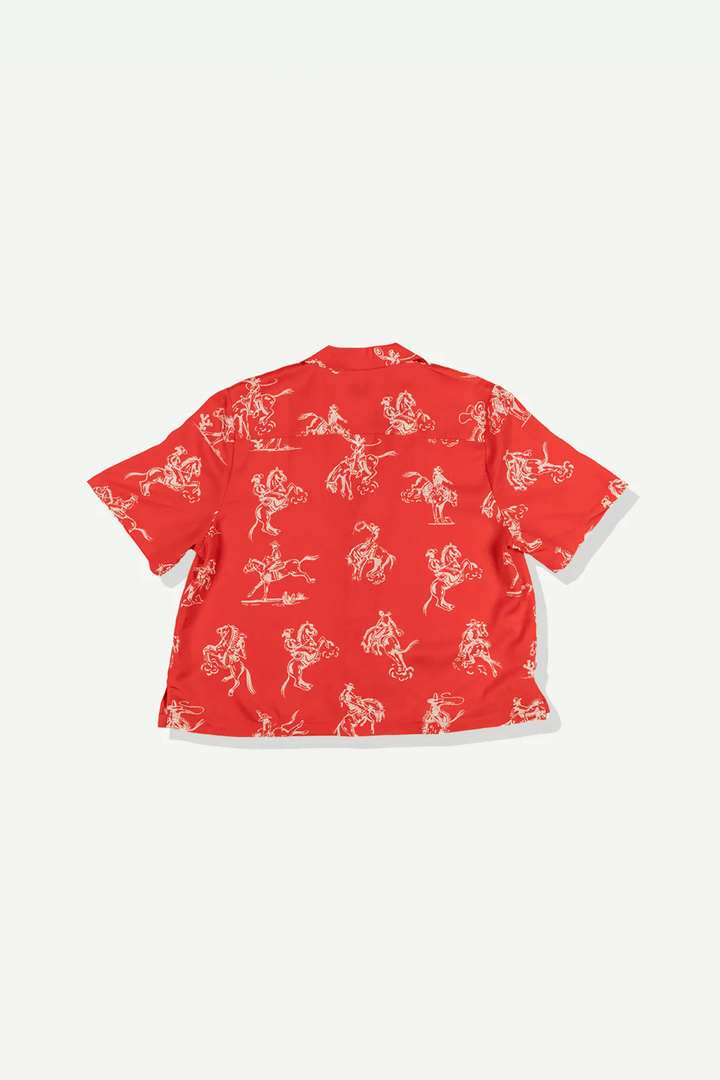 Cowboy Crop Button up | Red - Thumbnail Image Number 3 of 3
