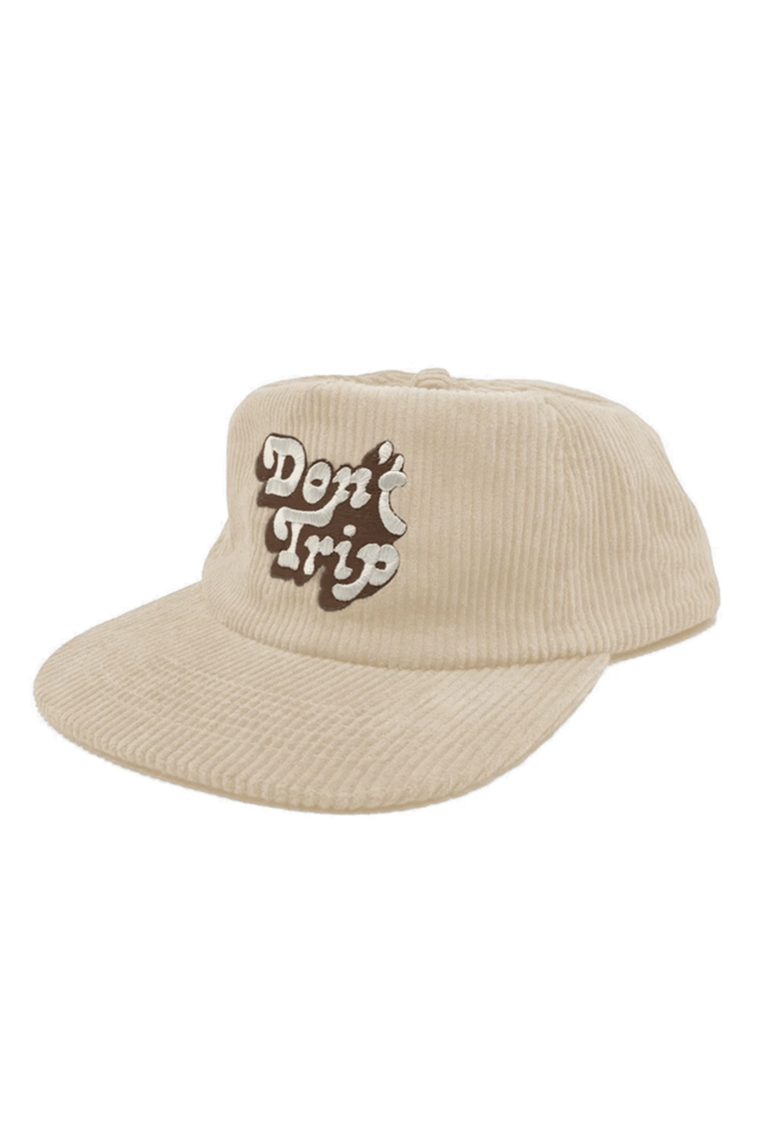 Don't Trip Corduroy Snapback Hat | Cream - Visual Media Number 1 of 1