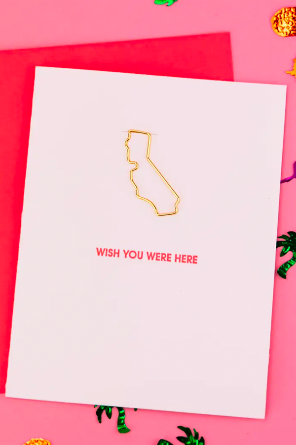 Wish You Were Here California Paperclip Card - Visual Media Number 1 of 1