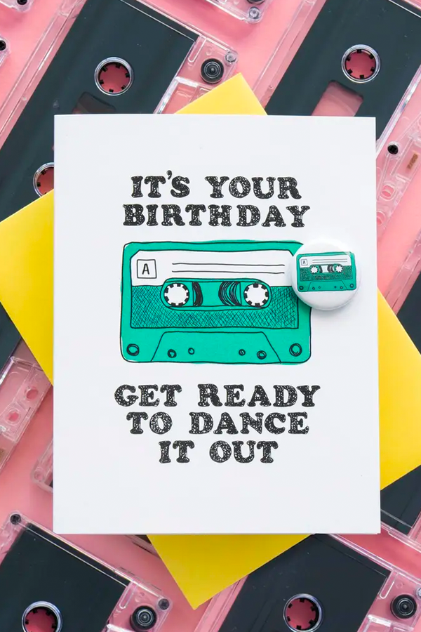 Retro Birthday 90s Cassette Card - Main Image Number 1 of 1