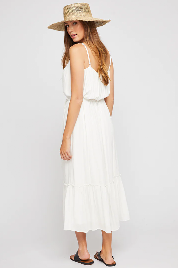 Russo Gauze Dress | White - Thumbnail Image Number 2 of 2
