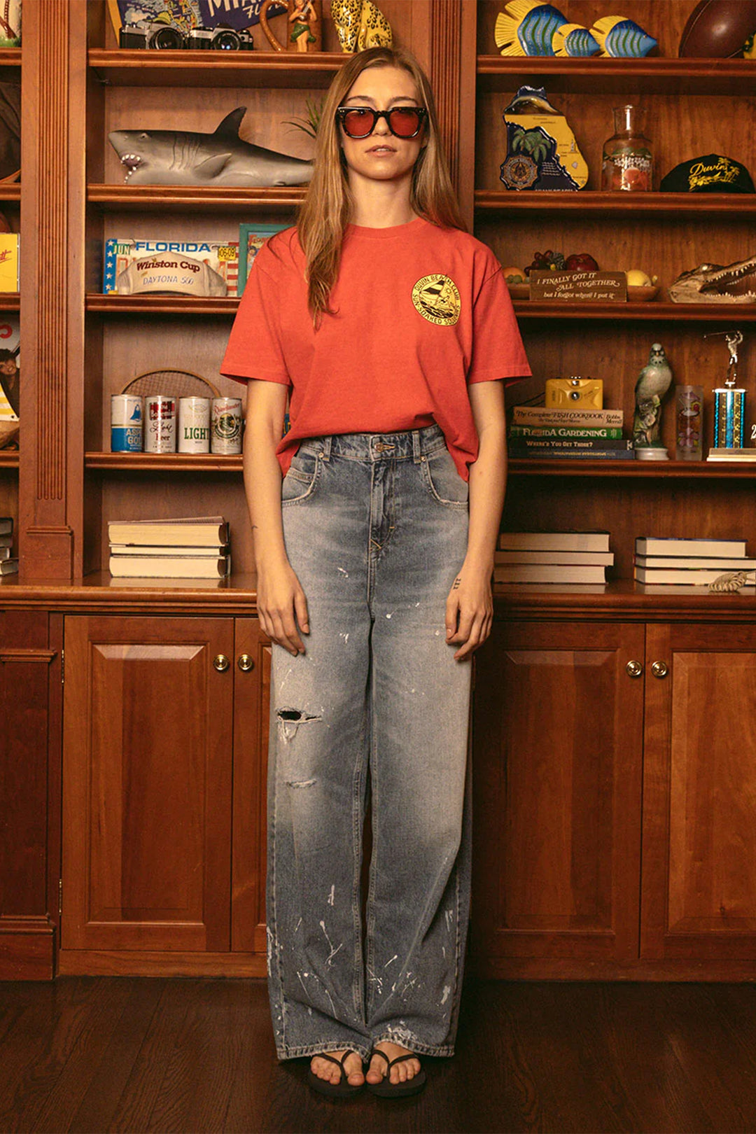 Souvenir Crop Tee | Red - Visual Media Number 2 of 2
