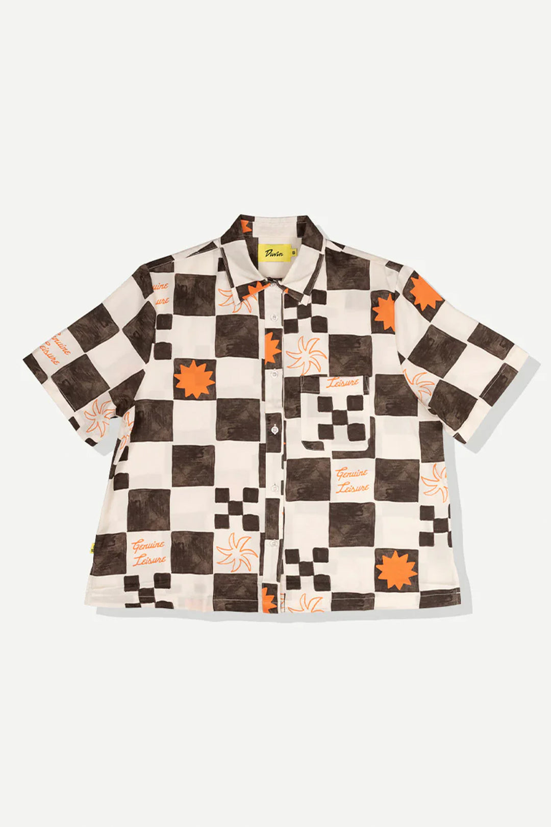Check Crop Buttonup | Brown - Visual Media Number 2 of 2