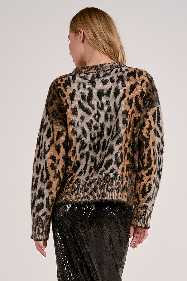 Wild Crewneck Sweater | Brown Cheetah - Thumbnail Image Number 2 of 3
