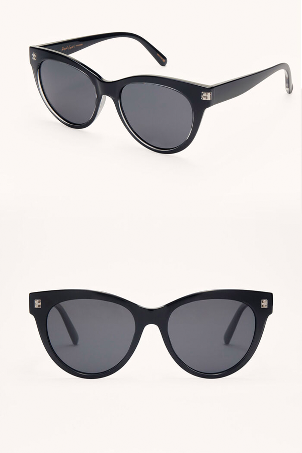 Bright Eyed Sunglasses | Crystal Black - Grey - Main Image Number 1 of 2
