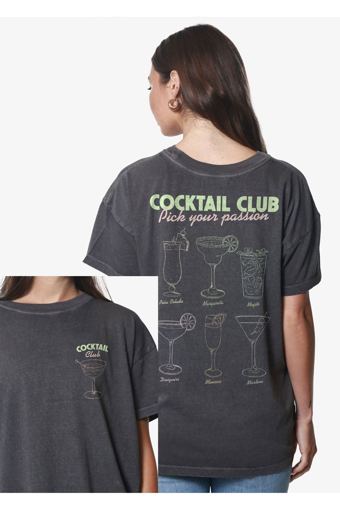 Cocktail Club Tee | Vintage Black - Visual Media Number 1 of 1