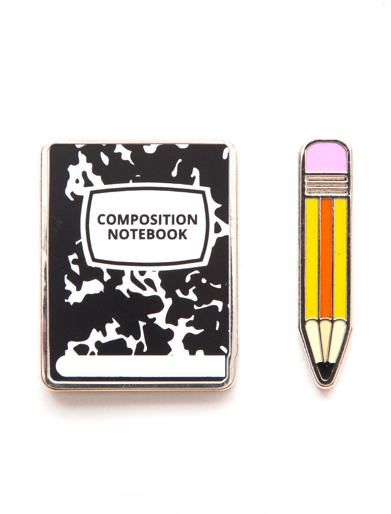 Notebook and Pencil Pin Set - Visual Media Number 1 of 1