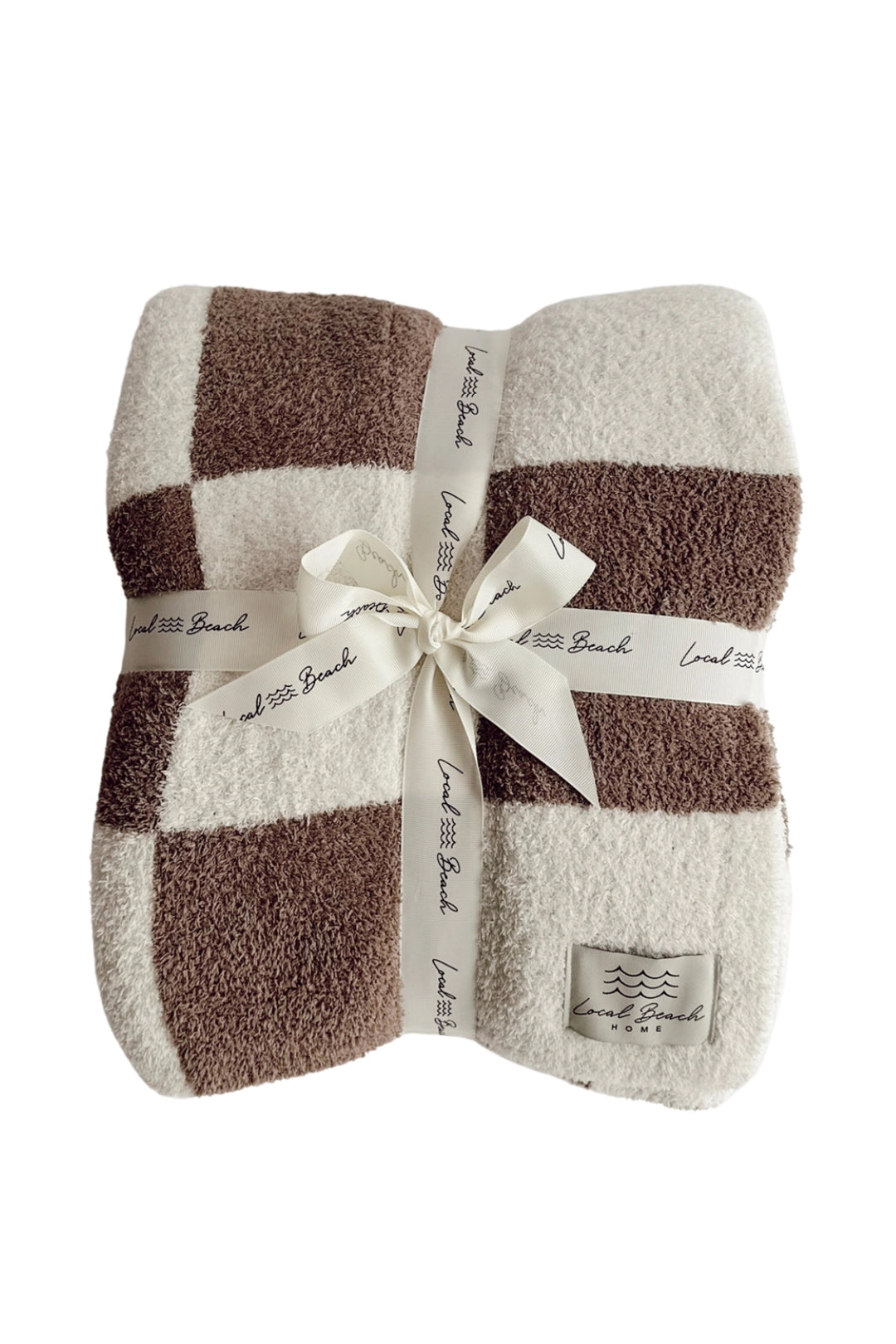 Checker Luxe Home Blanket | Cocoa & Cream - Visual Media Number 1 of 1