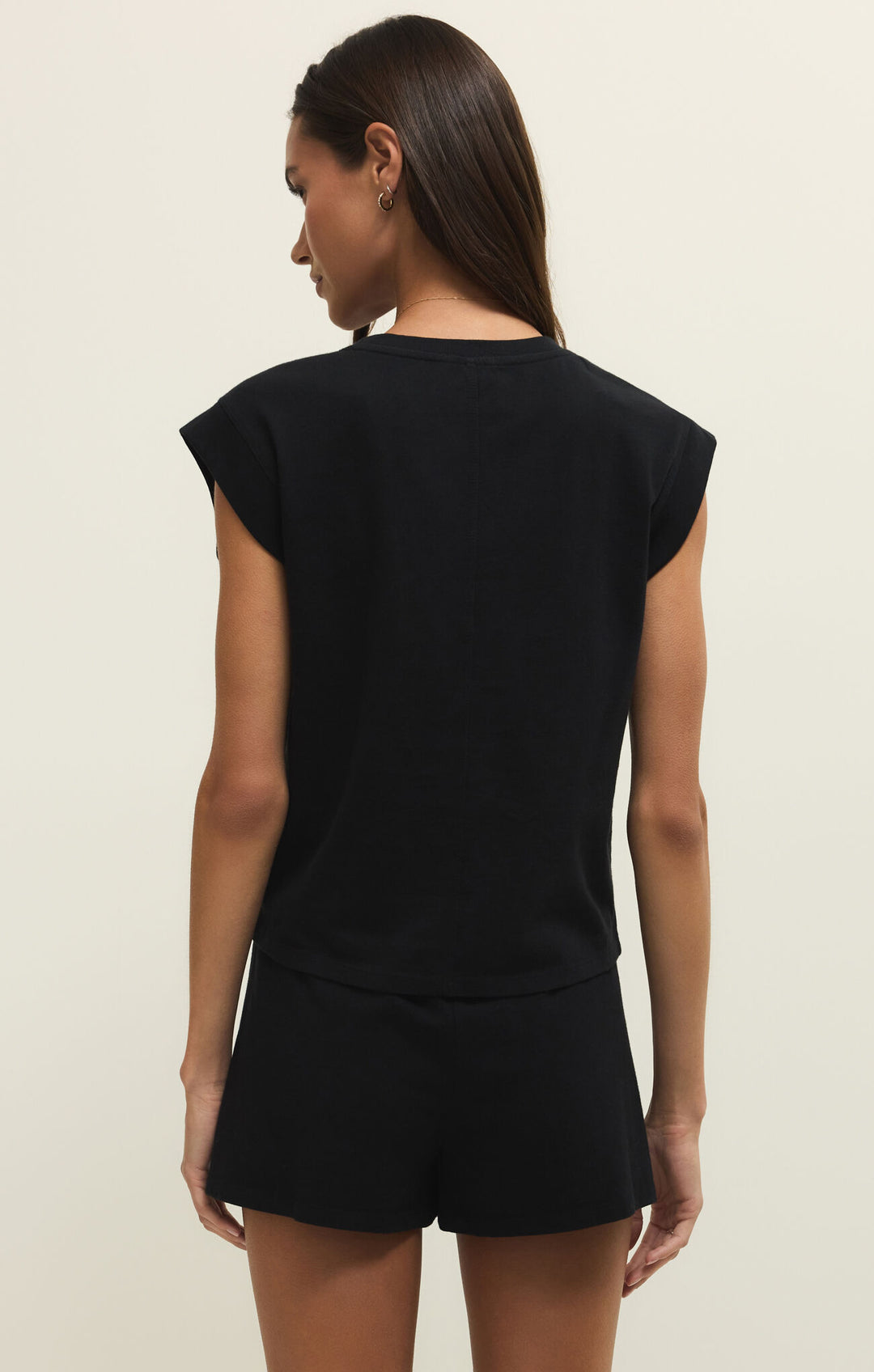 Camino Jersey Top | Black - Visual Media Number 2 of 2