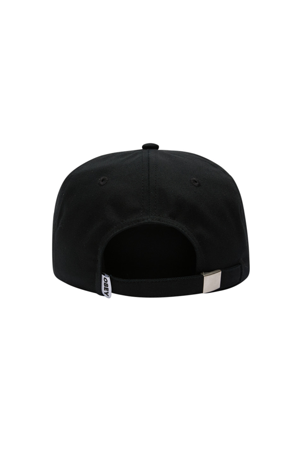 Obey Collegiate 6 Panel Strapback | Black - Visual Media Number 2 of 2