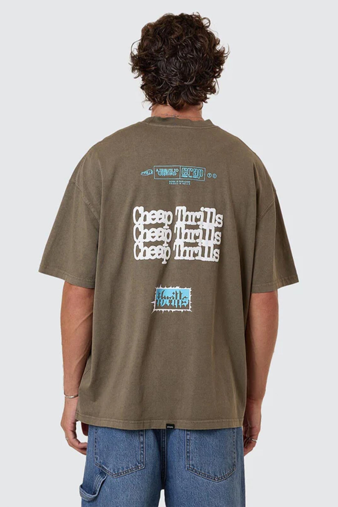 Cheap Thrills Box Oversized Tee | Tarmac - Visual Media Number 2 of 2