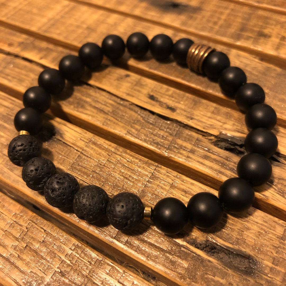 Driver Bracelet / Matte Onyx + Lava Rock - Visual Media Number 1 of 1