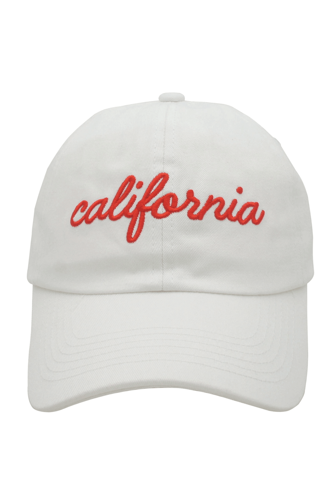 California Script Hat | White/Red - Visual Media Number 1 of 1
