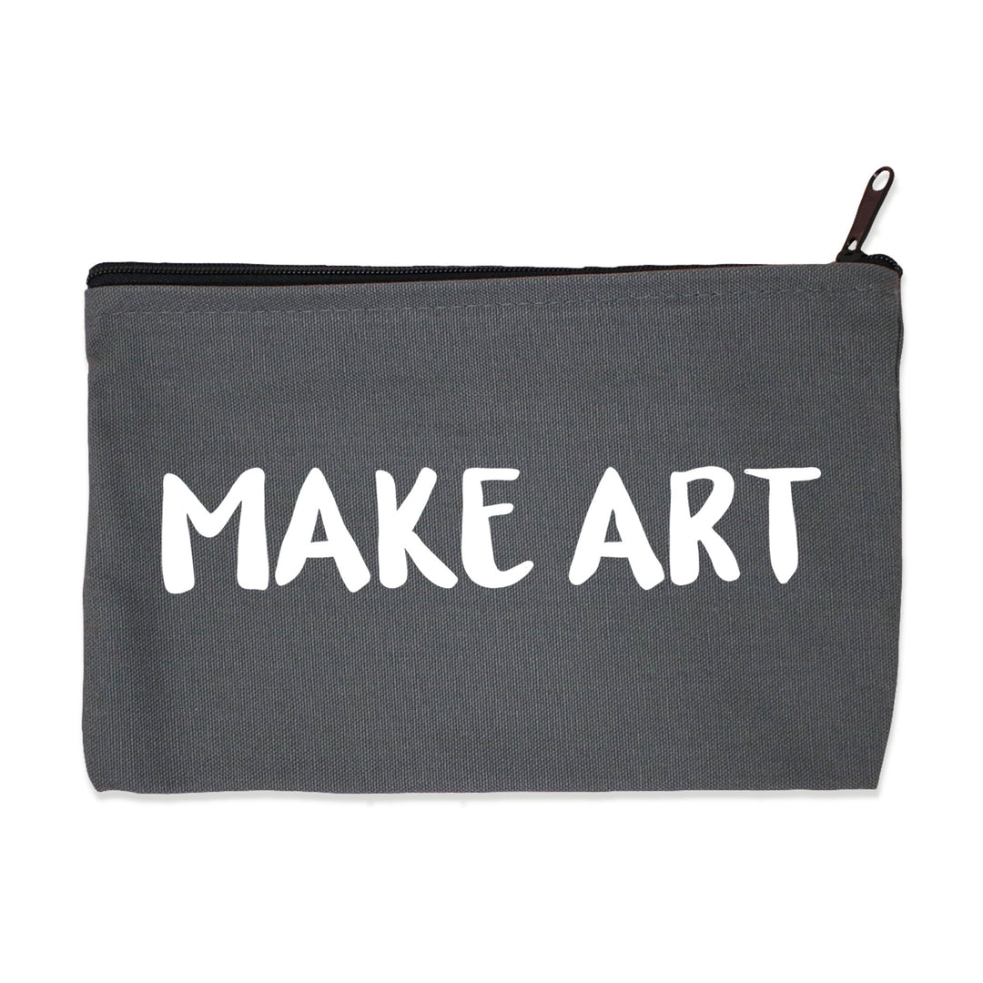 Make Art Zip Pouch / Grey - Visual Media Number 1 of 1