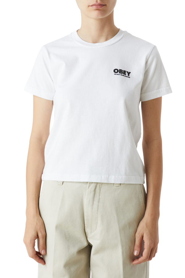 Obey Peace Worldwide Tee | White - Visual Media Number 2 of 2