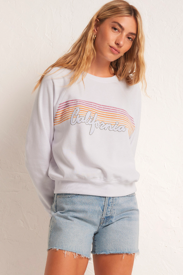 California Vintage Sweatshirt | White - Thumbnail Image Number 1 of 3
