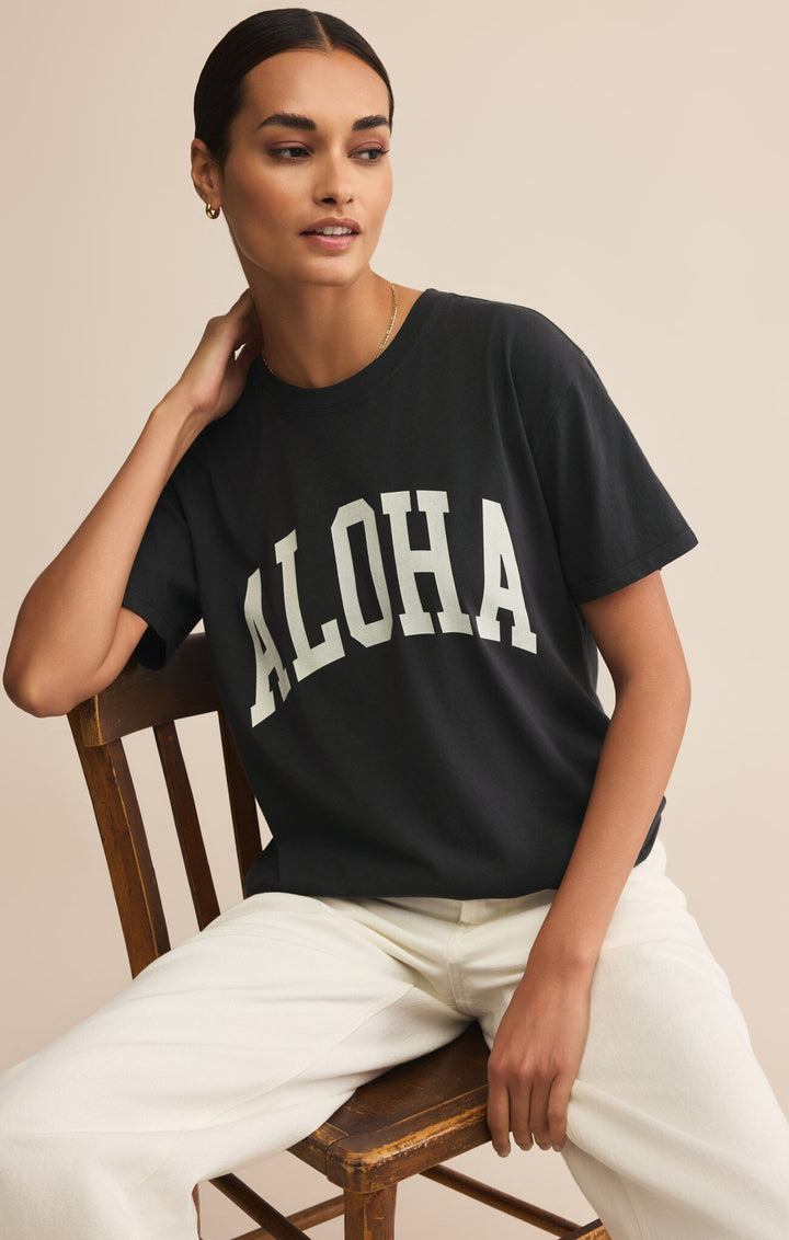 Aloha Boyfriend Tee | Black Sand - Thumbnail Image Number 2 of 2
