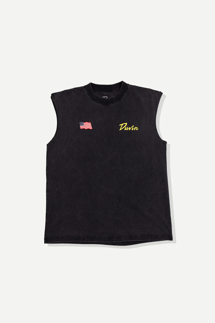 USA Leisure Muscle Tank | Black - Thumbnail Image Number 2 of 2
