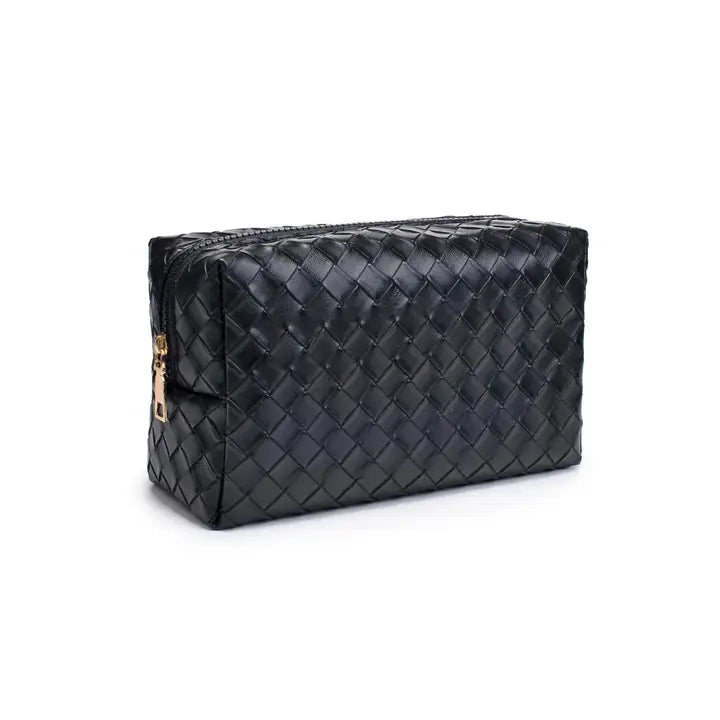 Cosmetic Pouch | Black Weave - Thumbnail Image Number 1 of 4
