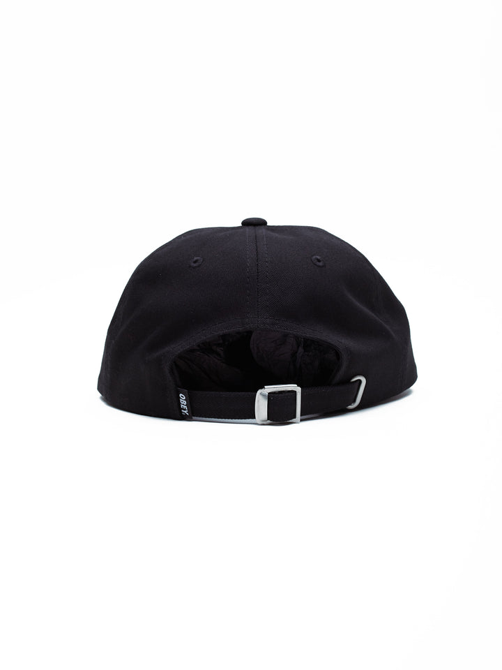 Jumbled 6 Panel Strapback | Black - Thumbnail Image Number 2 of 2
