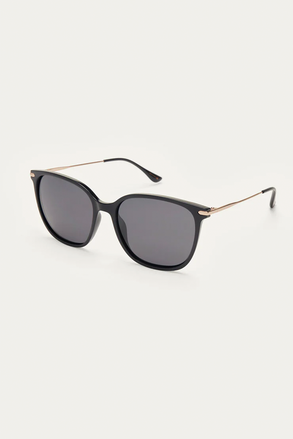 Panache Sunglasses | Polished Black - Grey