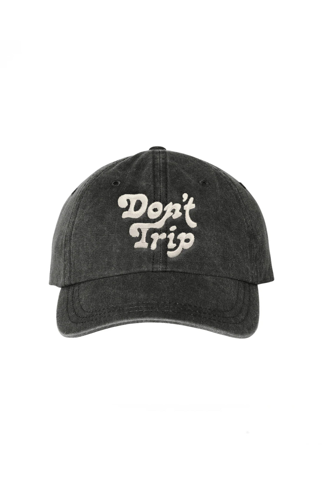 Don't Trip Washed Dad Hat | Black - Visual Media Number 1 of 1