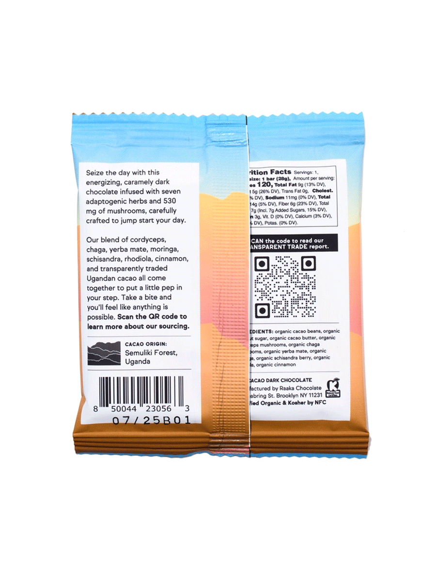 Day Break Functional Dark Chocolate Bar - Visual Media Number 2 of 2