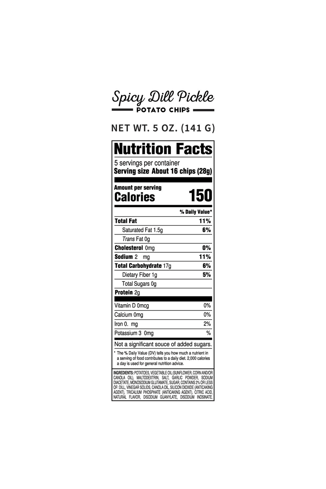Pop Daddy Spicy Dill Pickle Kettle Cooked Potato Chips - Visual Media Number 3 of 3