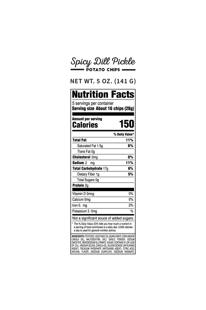 Pop Daddy Spicy Dill Pickle Kettle Cooked Potato Chips - Thumbnail Image Number 3 of 3
