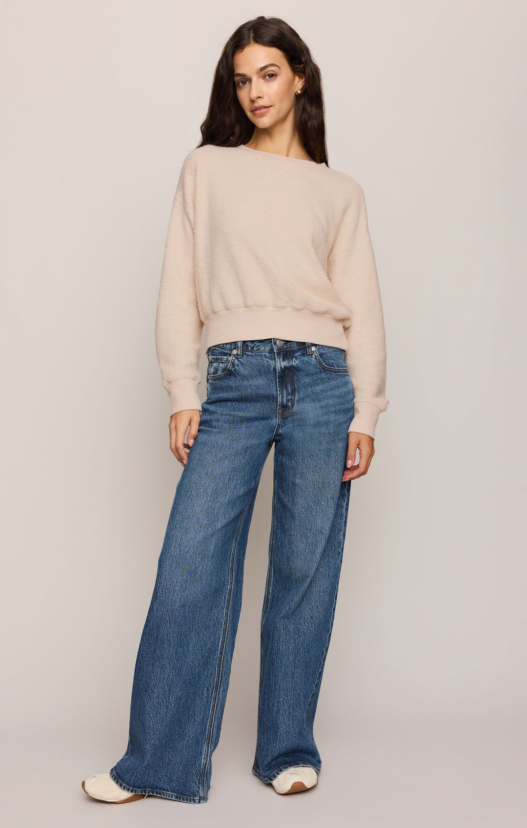 Clubhouse Textured Sweatshirt | Frosted Pearl - Visual Media Number 3 of 3