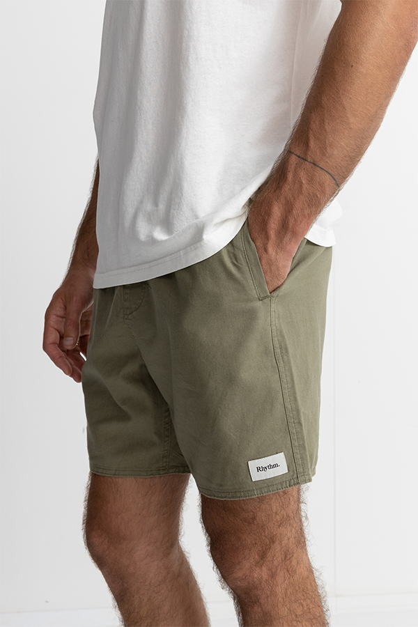 Classic Linen Jam Short | Olive - Thumbnail Image Number 3 of 5
