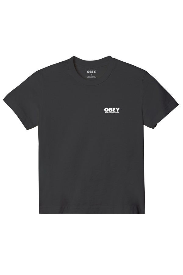 Obey Peace Worldwide Tee | Black - Visual Media Number 2 of 2