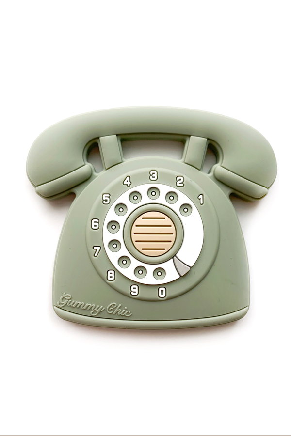 Rotary Dial Phone Teether | Desert Sage - Visual Media Number 1 of 1