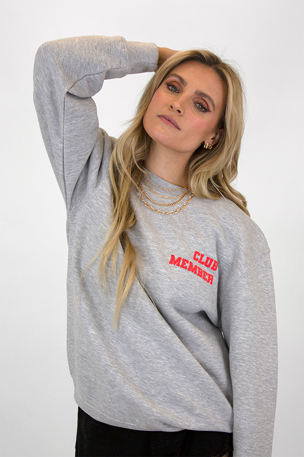 The Margarita Club Crew Neck | Heather Grey - Visual Media Number 2 of 2