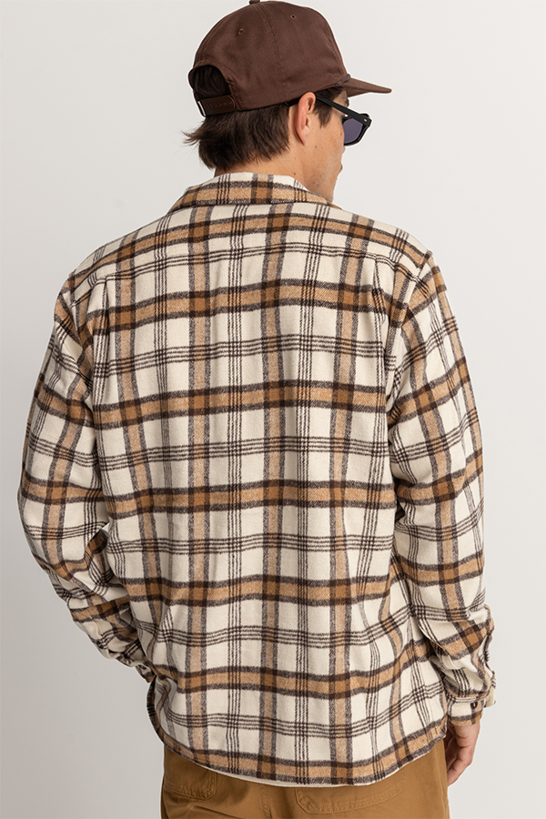 Albert Check LS Shirt | Natural - Main Image Number 4 of 5