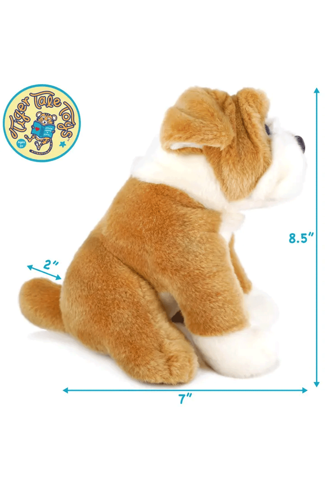 Egan the English Bulldog | 9 Inch Stuffed Animal Plush - Visual Media Number 3 of 3