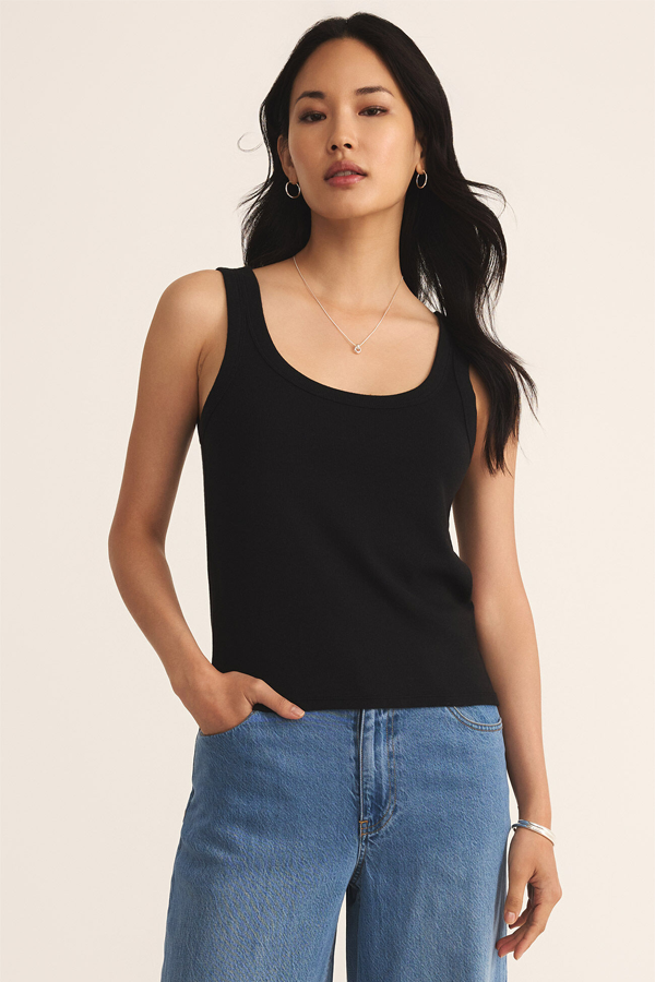 Elin Rib Tank | Black - Visual Media Number 1 of 3
