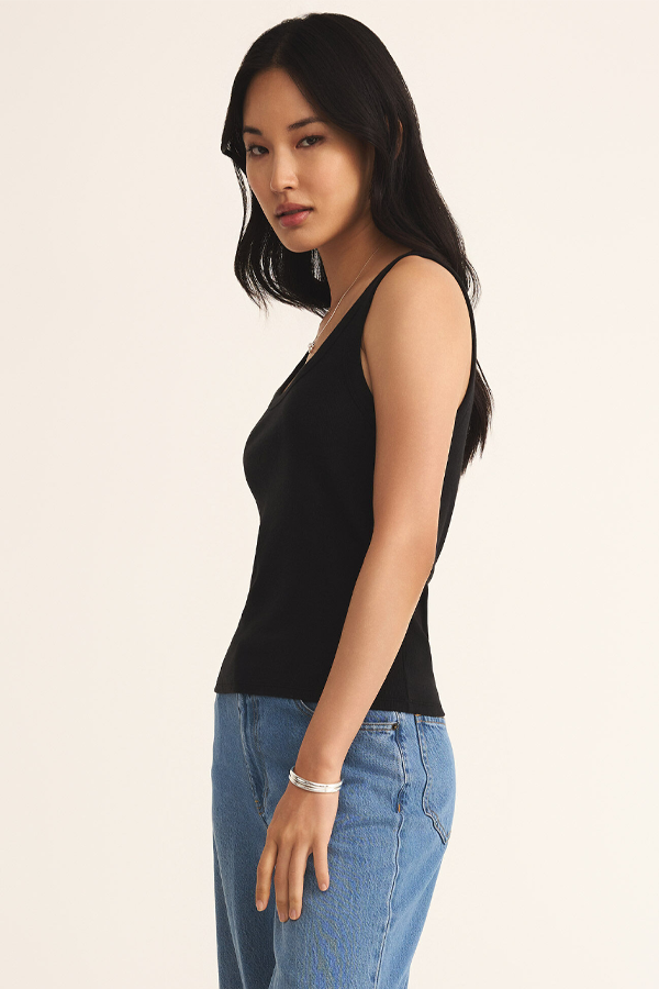 Elin Rib Tank | Black - Visual Media Number 2 of 3