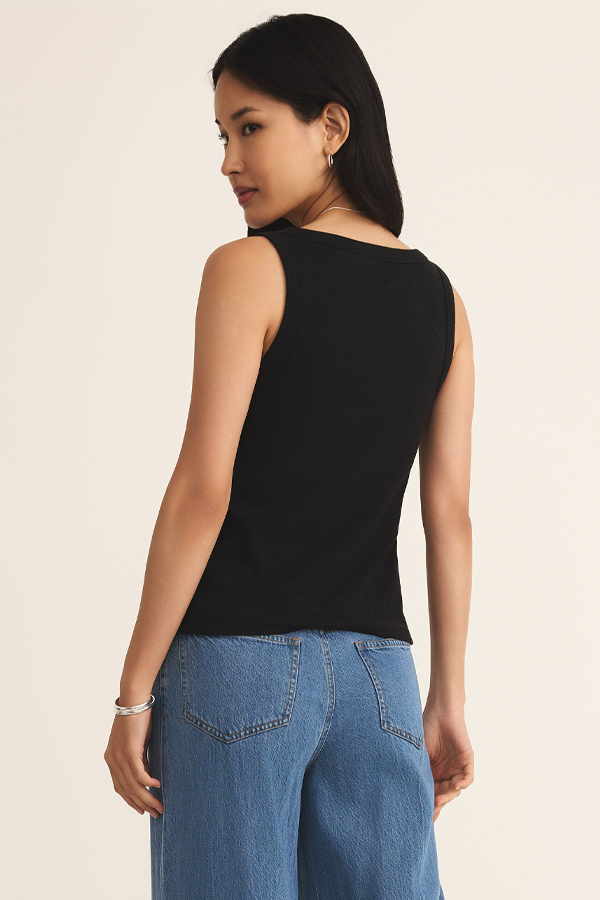 Elin Rib Tank | Black - Visual Media Number 3 of 3