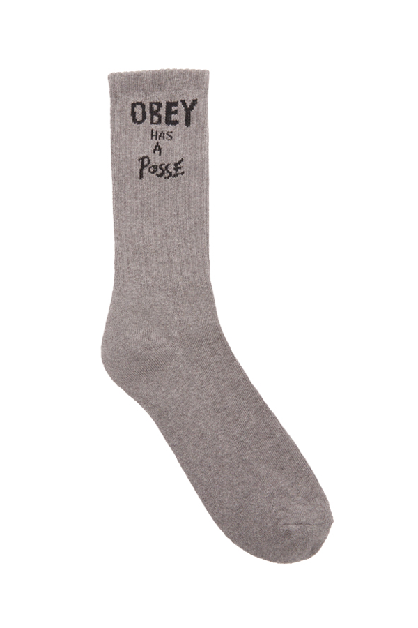 Obey Has A Posse Socks | Ash Grey - Visual Media Number 1 of 1