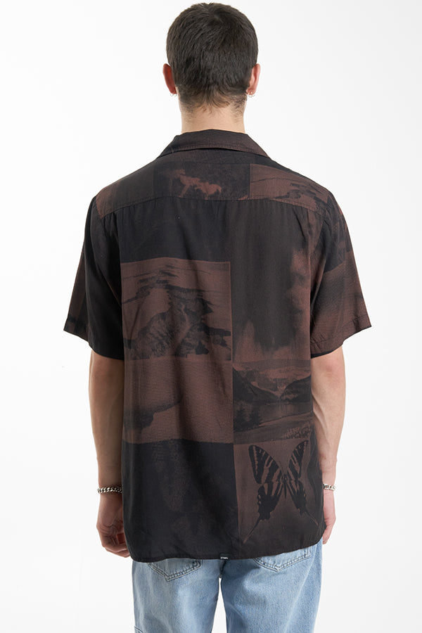 Earthdrone Bowling Shirt | Black - Thumbnail Image Number 2 of 2
